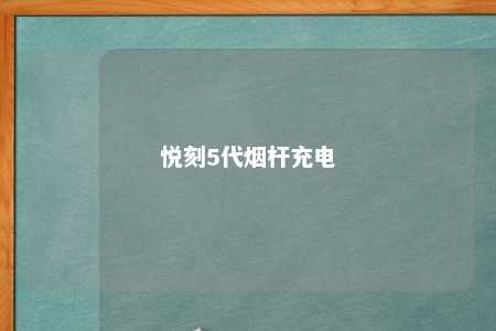 悦刻5代烟杆充电