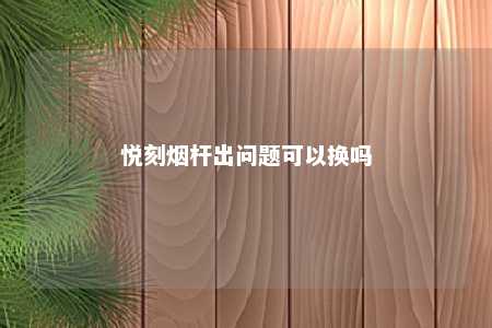 悦刻烟杆出问题可以换吗